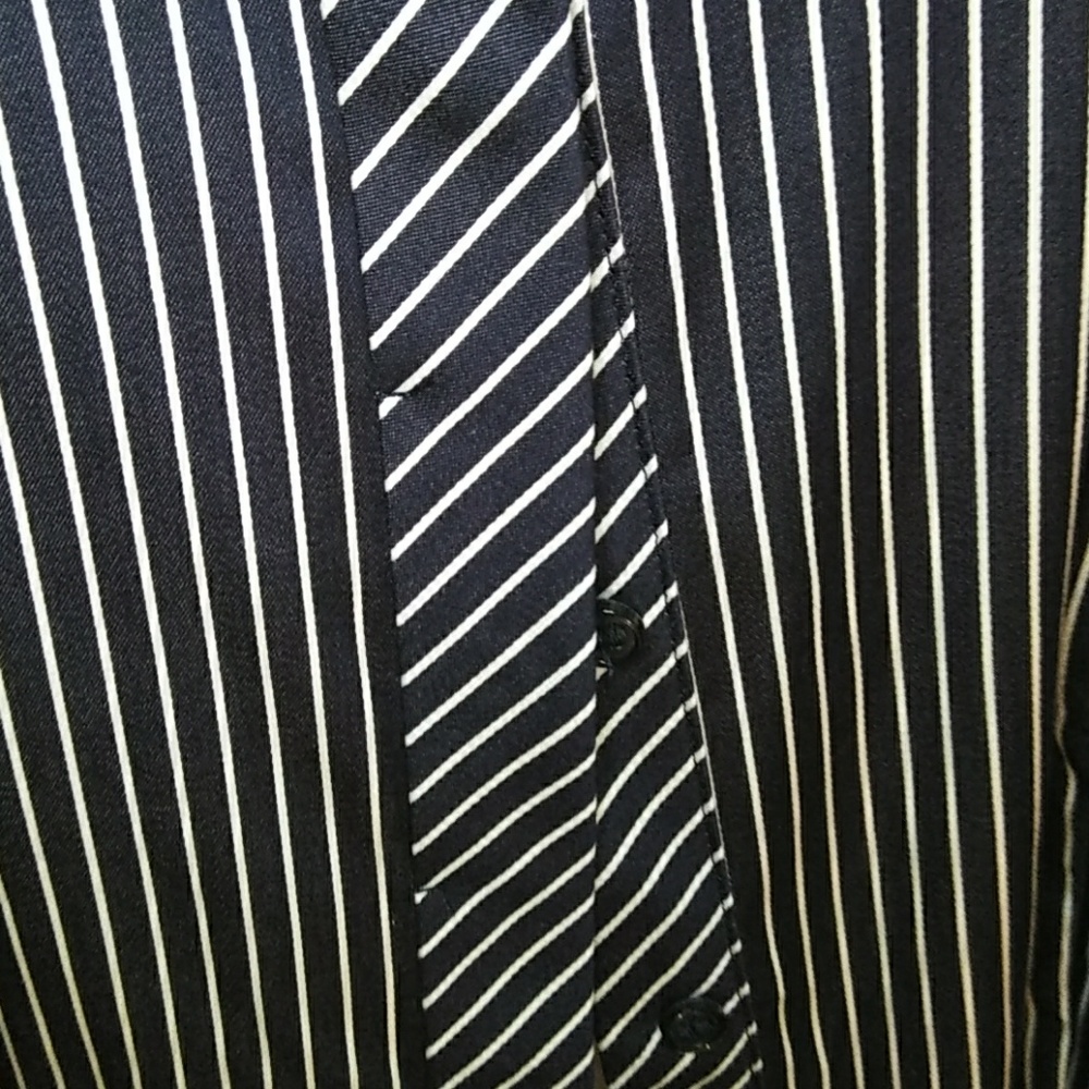 Blue/White Striped Button Down 16 - image 3